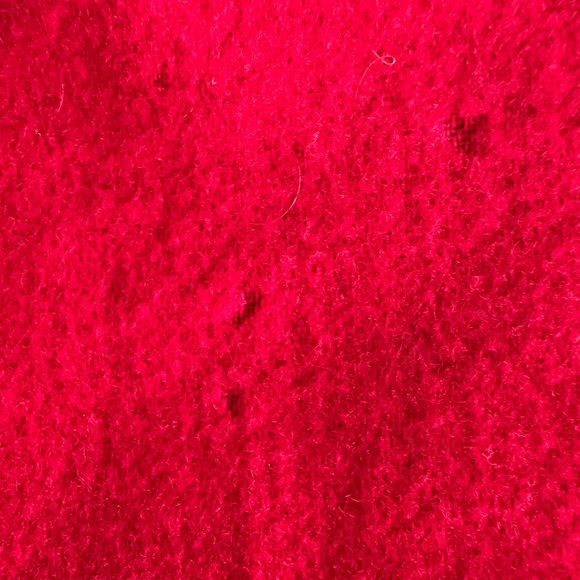 Vintage International Scene Red Wool Blazer Jacket Black Velvet Collar Cording S - Picture 12 of 13